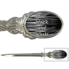 I Love Black And White Letter Openers by Valentinaart