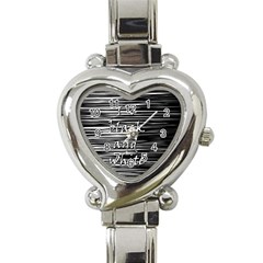 I Love Black And White Heart Italian Charm Watch by Valentinaart