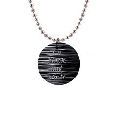 I Love Black And White Button Necklaces by Valentinaart