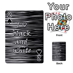 I Love Black And White Playing Cards 54 Designs  by Valentinaart