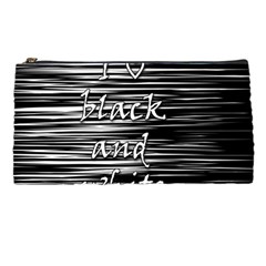 I Love Black And White Pencil Cases by Valentinaart