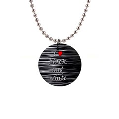 I Love Black And White 2 Button Necklaces by Valentinaart