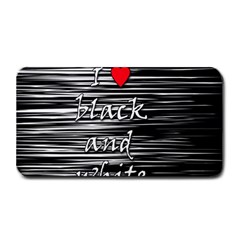 I Love Black And White 2 Medium Bar Mats by Valentinaart