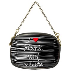 I Love Black And White 2 Chain Purses (two Sides)  by Valentinaart