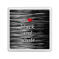 I Love Black And White 2 Memory Card Reader (square)  by Valentinaart