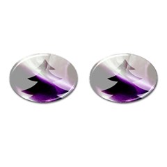 Purple Christmas Tree Cufflinks (oval) by yoursparklingshop