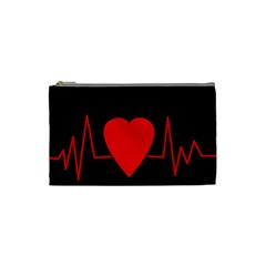 Hart Bit Cosmetic Bag (small)  by Valentinaart