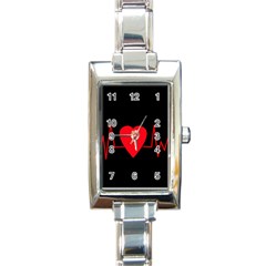 Hart Bit Rectangle Italian Charm Watch by Valentinaart