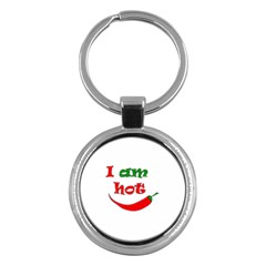 I Am Hot  Key Chains (round)  by Valentinaart