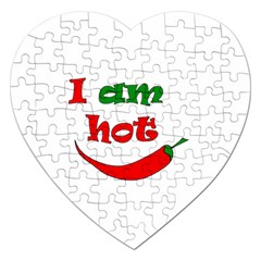 I Am Hot  Jigsaw Puzzle (heart) by Valentinaart