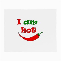 I Am Hot  Small Glasses Cloth by Valentinaart