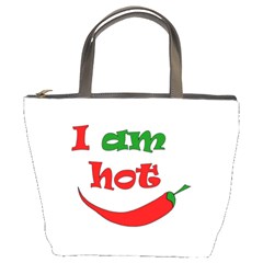 I Am Hot  Bucket Bags by Valentinaart