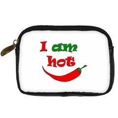 I Am Hot  Digital Camera Cases by Valentinaart