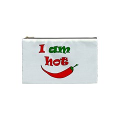 I Am Hot  Cosmetic Bag (small)  by Valentinaart