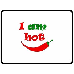 I Am Hot  Fleece Blanket (large)  by Valentinaart