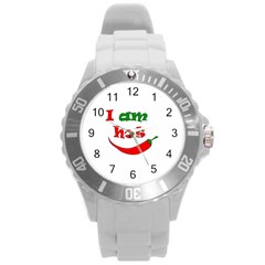 I Am Hot  Round Plastic Sport Watch (l) by Valentinaart