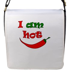 I Am Hot  Flap Messenger Bag (s) by Valentinaart