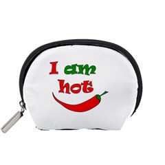 I Am Hot  Accessory Pouches (small)  by Valentinaart