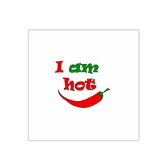 I Am Hot  Satin Bandana Scarf by Valentinaart