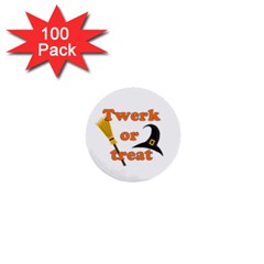 Twerk Or Treat - Funny Halloween Design 1  Mini Buttons (100 Pack)  by Valentinaart