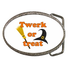 Twerk Or Treat - Funny Halloween Design Belt Buckles by Valentinaart