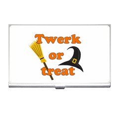 Twerk Or Treat - Funny Halloween Design Business Card Holders by Valentinaart