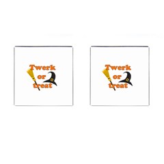 Twerk Or Treat - Funny Halloween Design Cufflinks (square) by Valentinaart