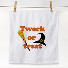 Twerk Or Treat - Funny Halloween Design Face Towel by Valentinaart