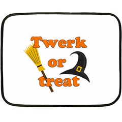 Twerk Or Treat - Funny Halloween Design Fleece Blanket (mini) by Valentinaart