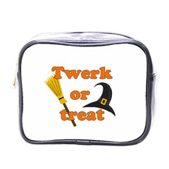 Twerk Or Treat - Funny Halloween Design Mini Toiletries Bags by Valentinaart