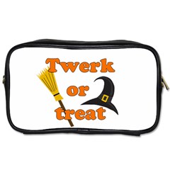 Twerk Or Treat - Funny Halloween Design Toiletries Bags by Valentinaart