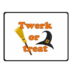 Twerk Or Treat - Funny Halloween Design Fleece Blanket (small) by Valentinaart