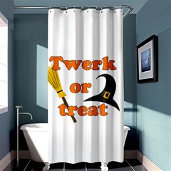 Twerk Or Treat - Funny Halloween Design Shower Curtain 36  X 72  (stall)  by Valentinaart