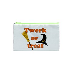 Twerk Or Treat - Funny Halloween Design Cosmetic Bag (xs) by Valentinaart