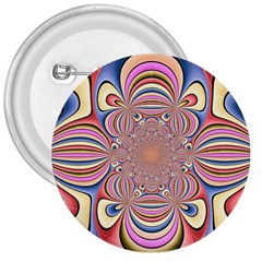 Pastel Shades Ornamental Flower 3  Buttons by designworld65