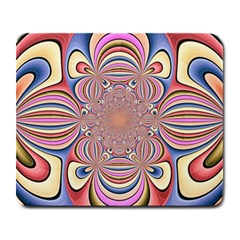 Pastel Shades Ornamental Flower Large Mousepads by designworld65