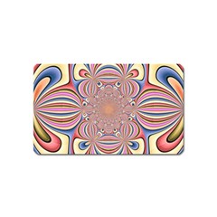 Pastel Shades Ornamental Flower Magnet (name Card) by designworld65