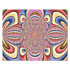 Pastel Shades Ornamental Flower Rectangular Jigsaw Puzzl by designworld65