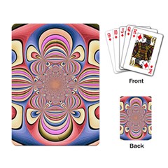 Pastel Shades Ornamental Flower Playing Card by designworld65