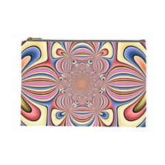 Pastel Shades Ornamental Flower Cosmetic Bag (large)  by designworld65