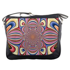 Pastel Shades Ornamental Flower Messenger Bags