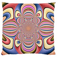 Pastel Shades Ornamental Flower Large Cushion Case (two Sides) by designworld65