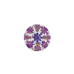 Stylized Floral Ornate Pattern 1  Mini Buttons by dflcprints