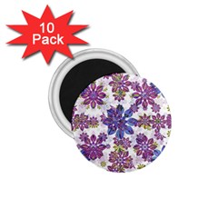 Stylized Floral Ornate Pattern 1 75  Magnets (10 Pack)  by dflcprints