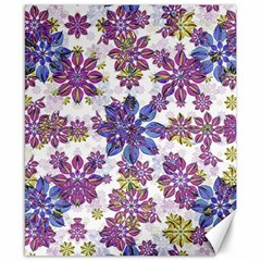 Stylized Floral Ornate Pattern Canvas 8  X 10  by dflcprints