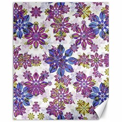 Stylized Floral Ornate Pattern Canvas 11  X 14   by dflcprints