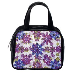 Stylized Floral Ornate Pattern Classic Handbags (one Side) by dflcprints