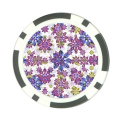 Stylized Floral Ornate Pattern Poker Chip Card Guards (10 Pack)  by dflcprints