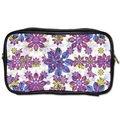 Stylized Floral Ornate Pattern Toiletries Bags by dflcprints