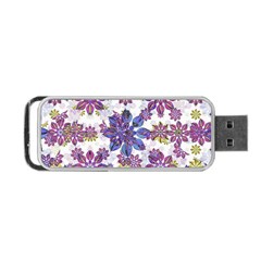 Stylized Floral Ornate Pattern Portable Usb Flash (one Side) by dflcprints